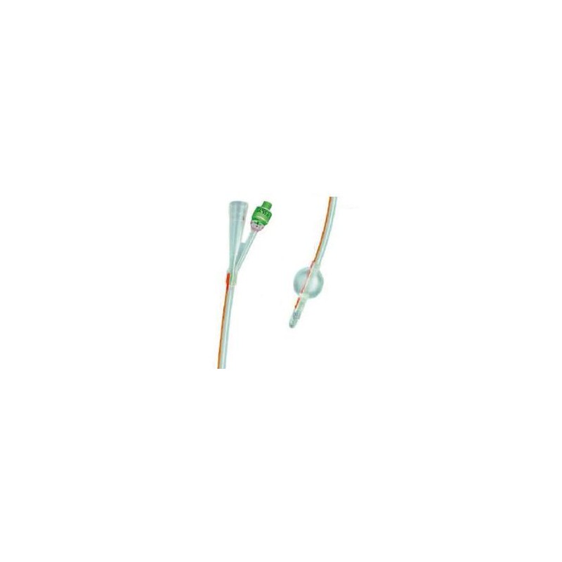CATETERE FOLEY IN SILICONE TRASPARENTE A 2 VIE CON PALLONCINO 5-10ML DIAMETRO CH16 5,33MM LUNGHEZZA 40CM