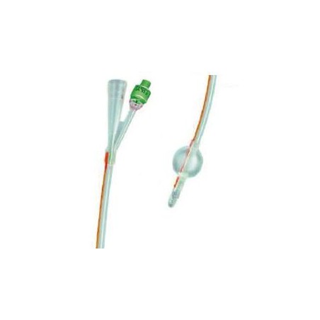 CATETERE FOLEY IN SILICONE TRASPARENTE A 2 VIE CON PALLONCINO 5-10ML DIAMETRO CH20 6,66MM LUNGHEZZA 40CM