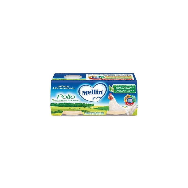 MELLIN OMOGENEIZZATO POLLO 2 X 80 G