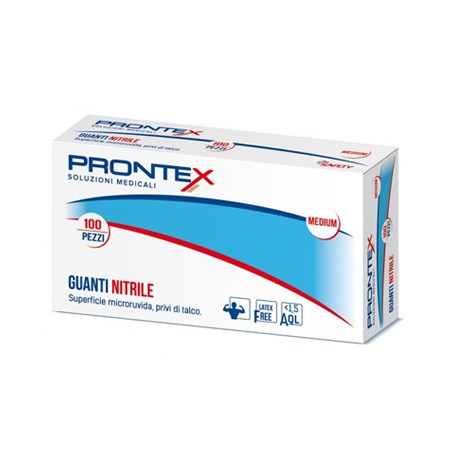 PRONTEX GUANTO IN NITRILE SENZA POLVERE M 7/8 100 PEZZI