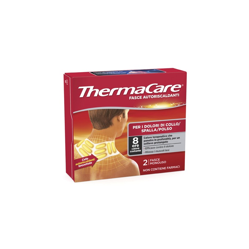 FASCE AUTORISCALDANTI A CALORE TERAPEUTICO THERMACARE COLLO/SPALLA/POLSO 2 PEZZI