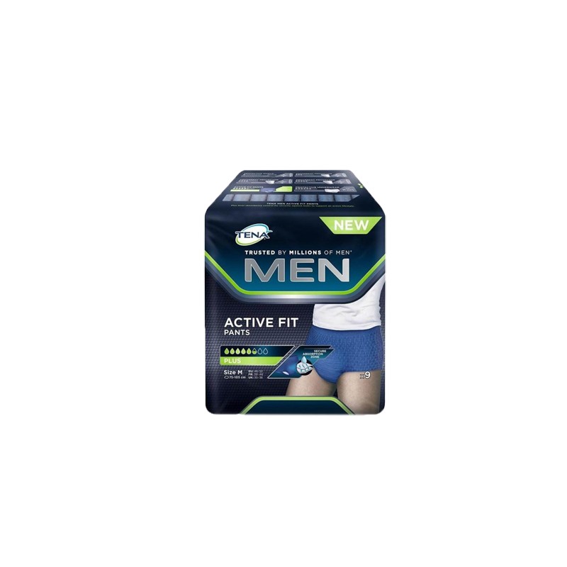 PULL UP UOMO TENA MEN PANTS ACTIVE FIT M 9 PEZZI