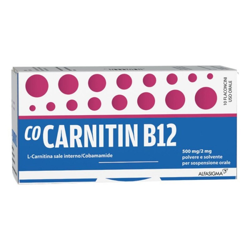 COCARNITIN B12 - orale sosp 10 flaconcini 10 ml 500 mg + 2 mg