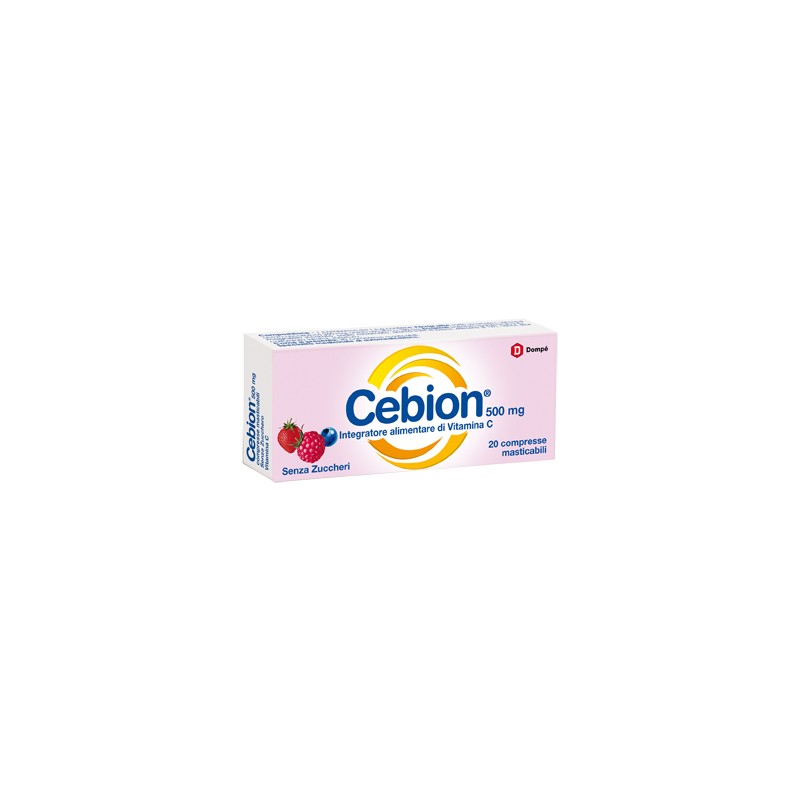 CEBION MASTICABILE SENZA ZUCCHERO VITAMINA C 500 MG 20 COMPRESSE
