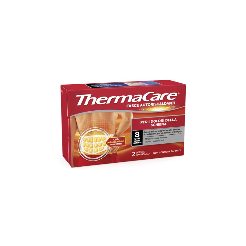 FASCIA AUTORISCALDANTE A CALORE TERAPEUTICO THERMACARE SCHIENA 2 PEZZI