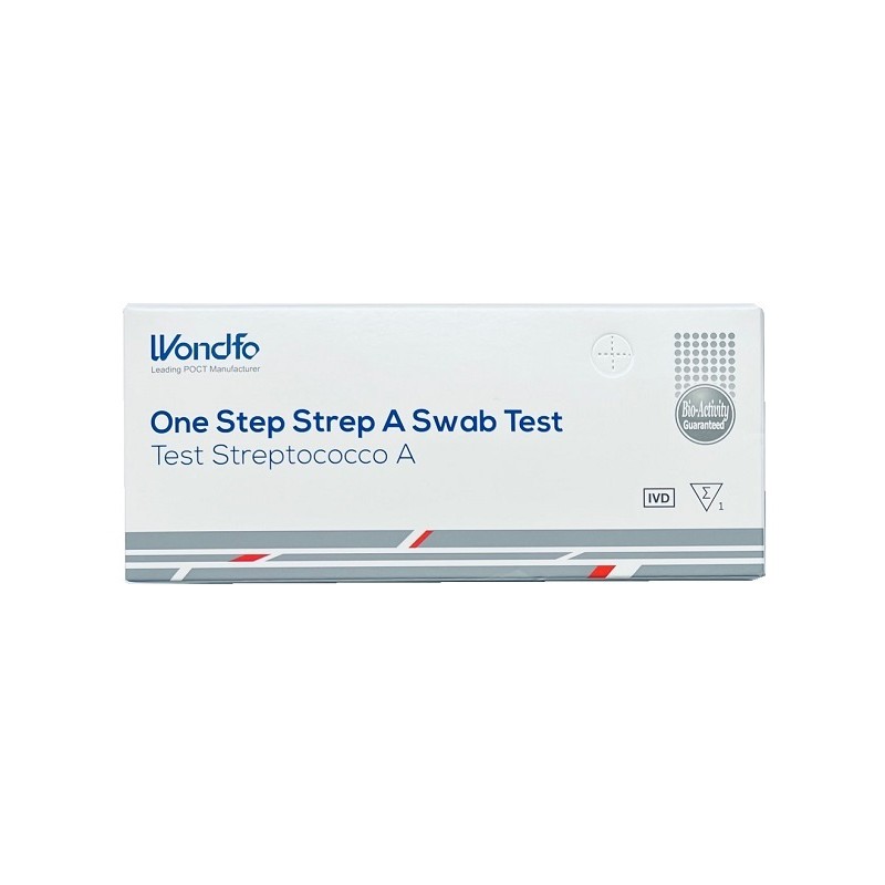 TEST ONE STEP STREP A AUTODIAGNOSTICO DETERMINAZIONE QUALITATIVA ANTIGENI STREPTOCOCCO A IN TAMPONE FARINGEO
