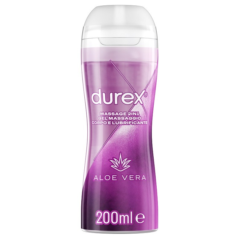 DUREX MASSAGE 2 IN 1 GEL MASSAGGIO CORPO E LUBRIFICANTE ALOEVERA 200 ML