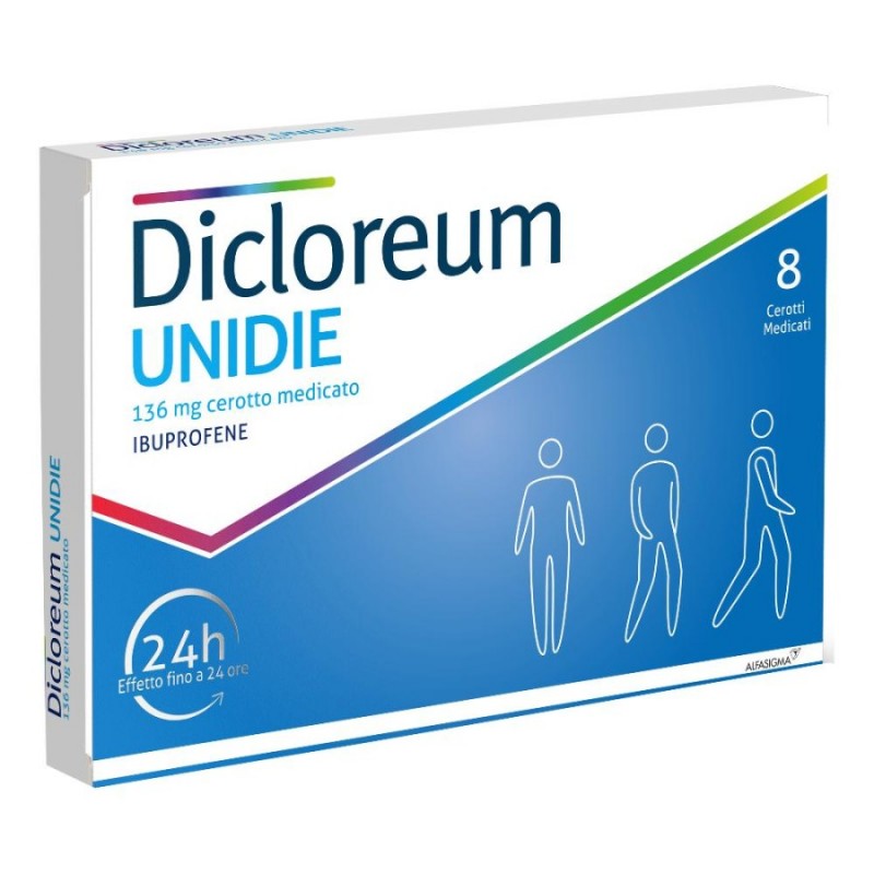 DICLOREUM UNIDIE - 8 cerotti medicati 136 mg