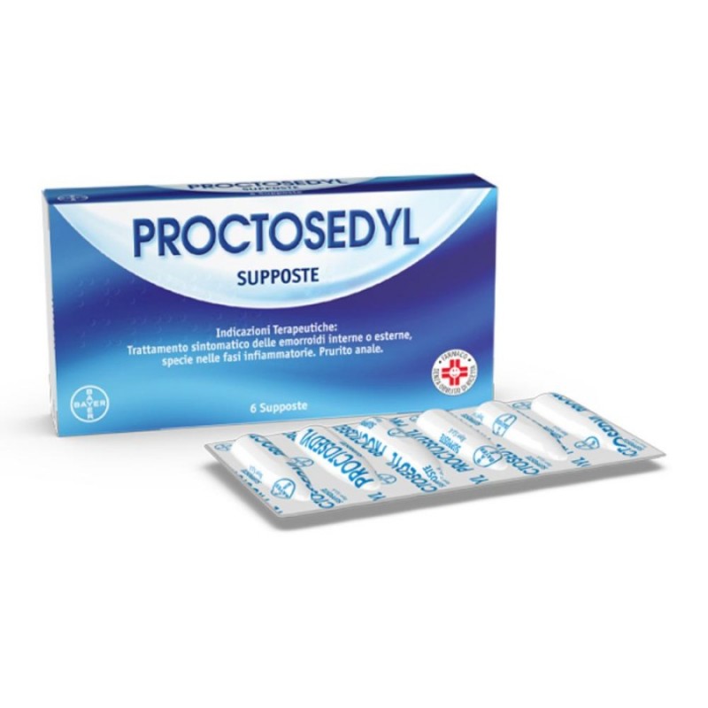 PROCTOSEDYL - 6 supp 5 mg + 50 mg + 10 mg + 0,1 mg