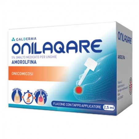 ONILAQARE - smalto unghie 1 flacone 2,5 ml 5% con tappo applicatore