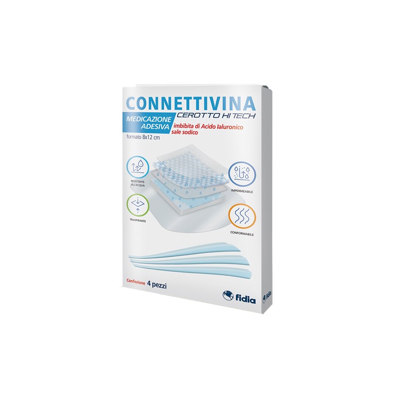 CEROTTO CONNETTIVINA HITECH 8 X 12 CM 4 PEZZI