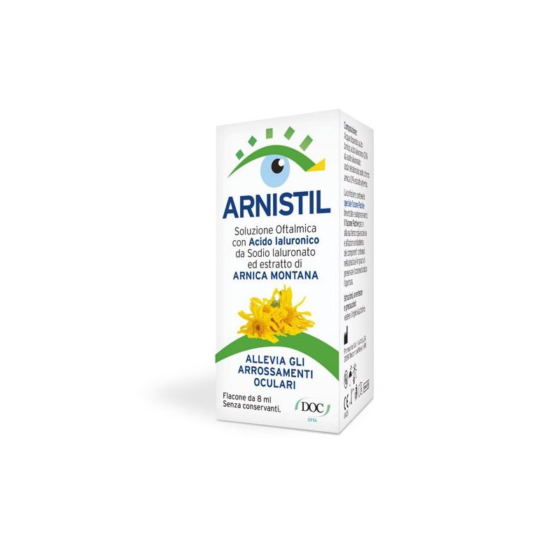 ARNISTIL SOLUZIONE OFTALMICA ACIDO IALURONICO 0,2% + ESTRATTO DI ARNICA MONTANA 0,1% FLACONE 8 ML