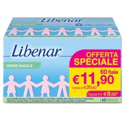 SOLUZIONE SALINA ISOTONICA 0,9% LIBENAR PER IGIENE NASALE 60FLACONCINI MONOUSO X 5 ML