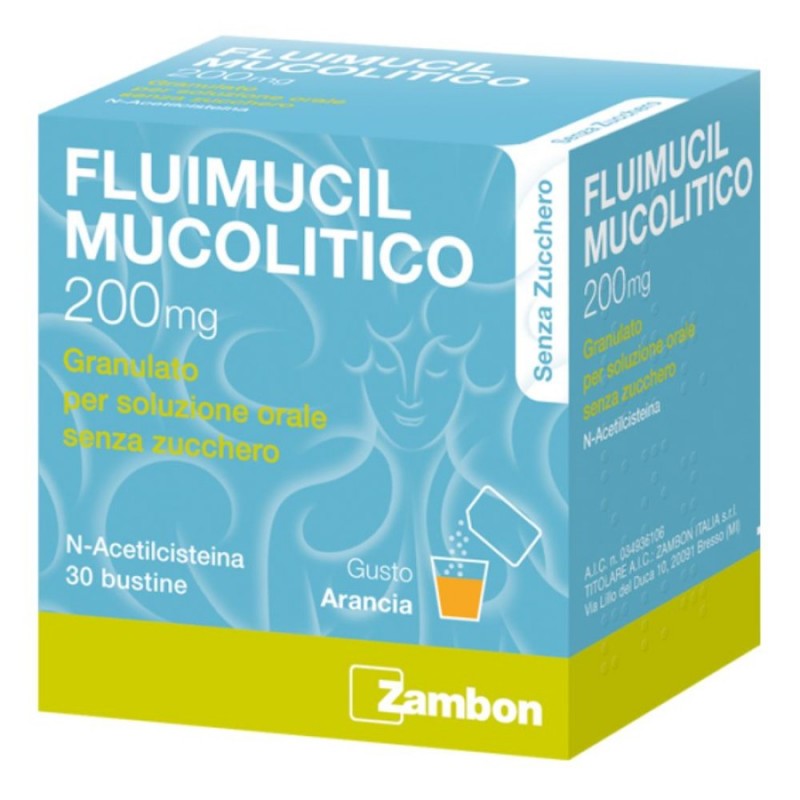 FLUIMUCIL MUCOLITICO - 30 bust grat 200 mg senza zucchero