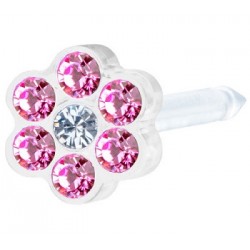 BLOMDAHL FORALOBO MP DAISY 5MM ROSE/CRYSTAL