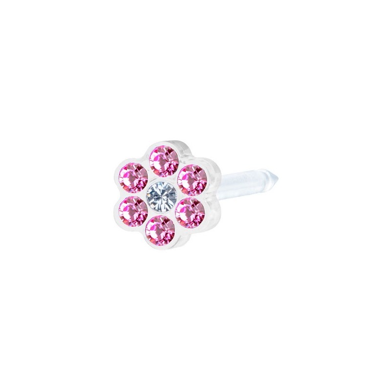 BLOMDAHL FORALOBO MP DAISY 5MM ROSE/CRYSTAL
