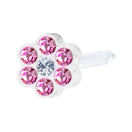 BLOMDAHL FORALOBO MP DAISY 5MM ROSE/CRYSTAL