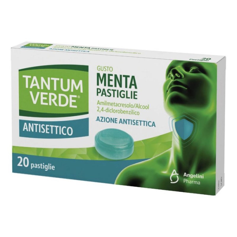 TANTUM VERDE ANTISETTICO - 20 pastiglie gusto menta 0,6 mg + 1,20 mg