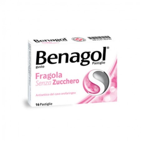 BENAGOL - 24 pastiglie 0,6 mg + 1,2 mg fragola senza zucchero