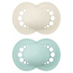 MAM SUCCHIETTO ORIGINAL NIGHT 16+ SILICONE NEUTRO 2 PEZZI