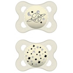 MAM SUCCHIETTO ORIGINAL NIGHT 2-6 MESI SILICONE NEUTRO 2 PEZZI