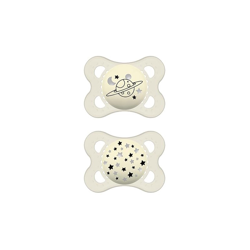 MAM SUCCHIETTO ORIGINAL NIGHT 2-6 MESI SILICONE NEUTRO 2 PEZZI