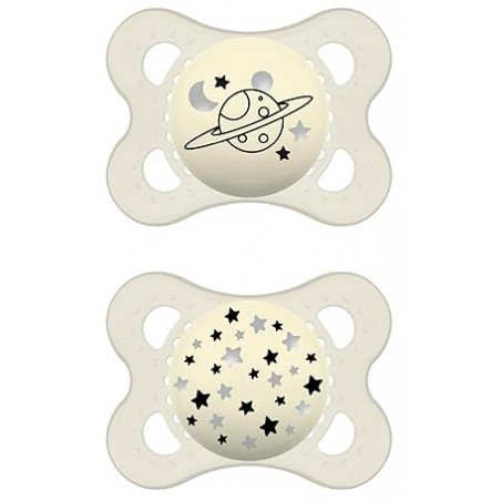 MAM SUCCHIETTO ORIGINAL NIGHT 2-6 MESI SILICONE NEUTRO 2 PEZZI