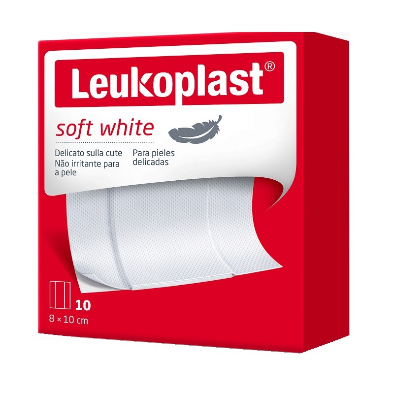 LEUKOPLAST SOFT WHITE 100 X 8 CM 10 PEZZI