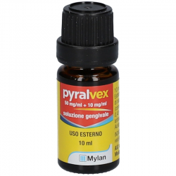 PYRALVEX - soluz gengivale 10 ml 50 mg/ml + 10 mg/ml