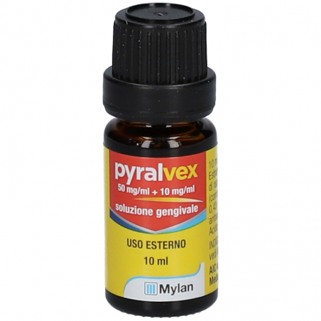 PYRALVEX - soluz gengivale 10 ml 50 mg/ml + 10 mg/ml
