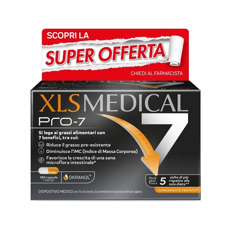 XLS MEDICAL PRO-7 180 CAPSULE TAGLIO PREZZO