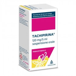 TACHIPIRINA - orale sosp 120 ml 120 mg/5 ml + adattatore + siringa dosatrice + bicchierino dosatore gusto vaniglia caramello