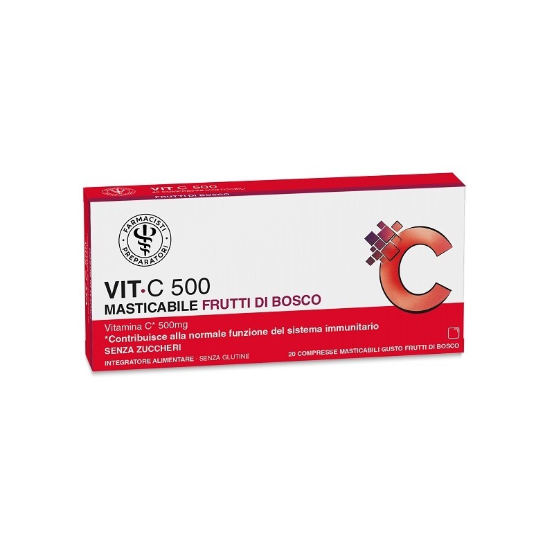 LFP VIT C 500 MASTICABILE FRUTTI ROSSI 20 COMPRESSE MASTICABILI DA 1,65 G