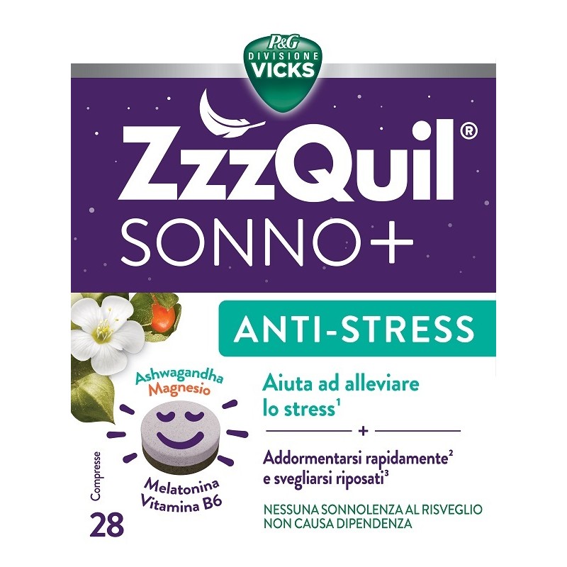 VICKS ZZZQUIL SONNO+ ANTISTRESS 28 CAPSULE