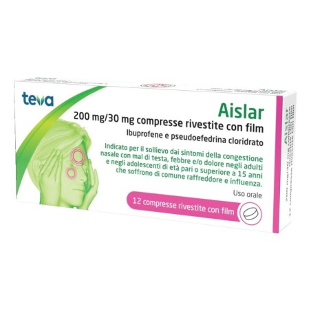 AISLAR - 12 cpr rivestite 200 mg + 30 mg