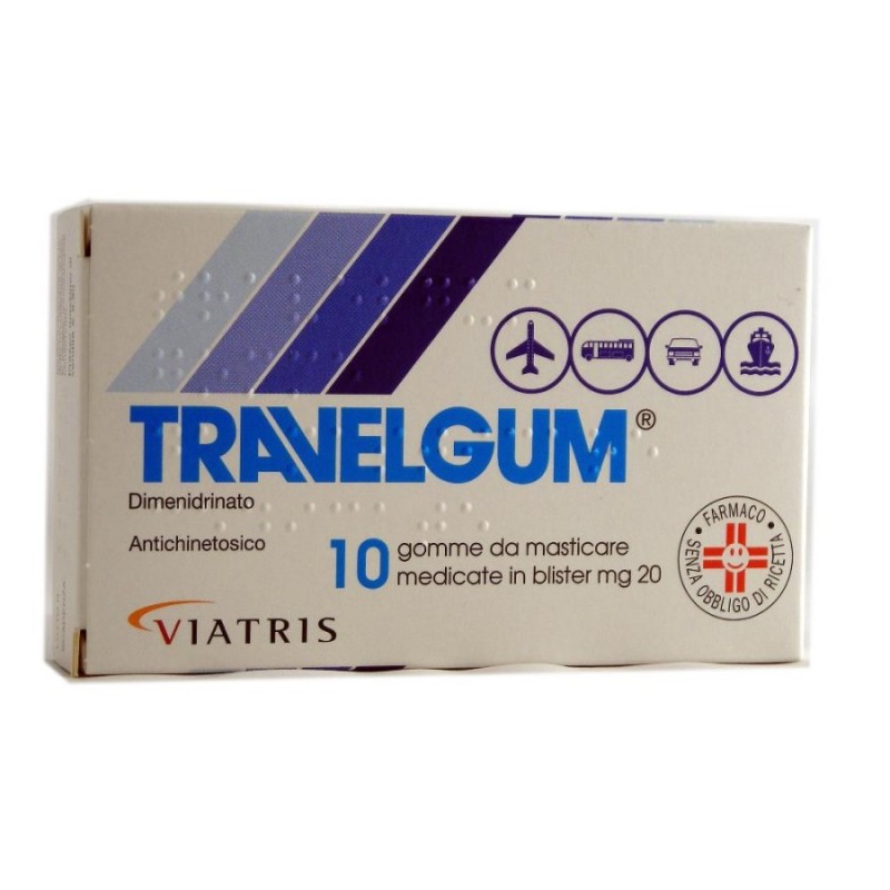 TRAVELGUM - 10 gomme mast 20 mg