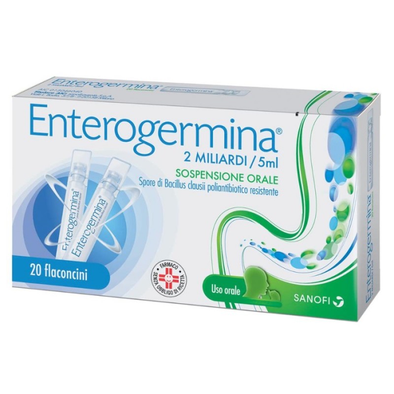 ENTEROGERMINA - orale sosp 20 flaconcini 2 mld 5 ml