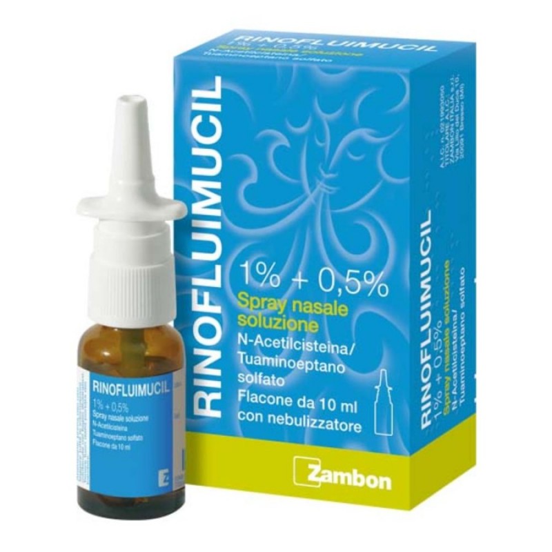 RINOFLUIMUCIL - spray nasale flaconcino 10 ml 1% + 0,5%