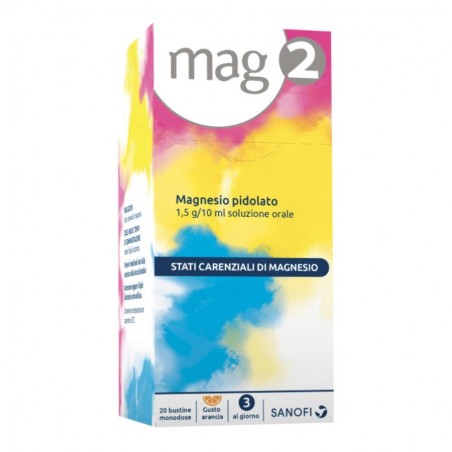MAG 2 - orale soluz 20 bustine monodose 10 ml 1,5 g/10 ml