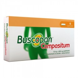 BUSCOPAN COMPOSITUM - 6 supp 10 mg + 800 mg