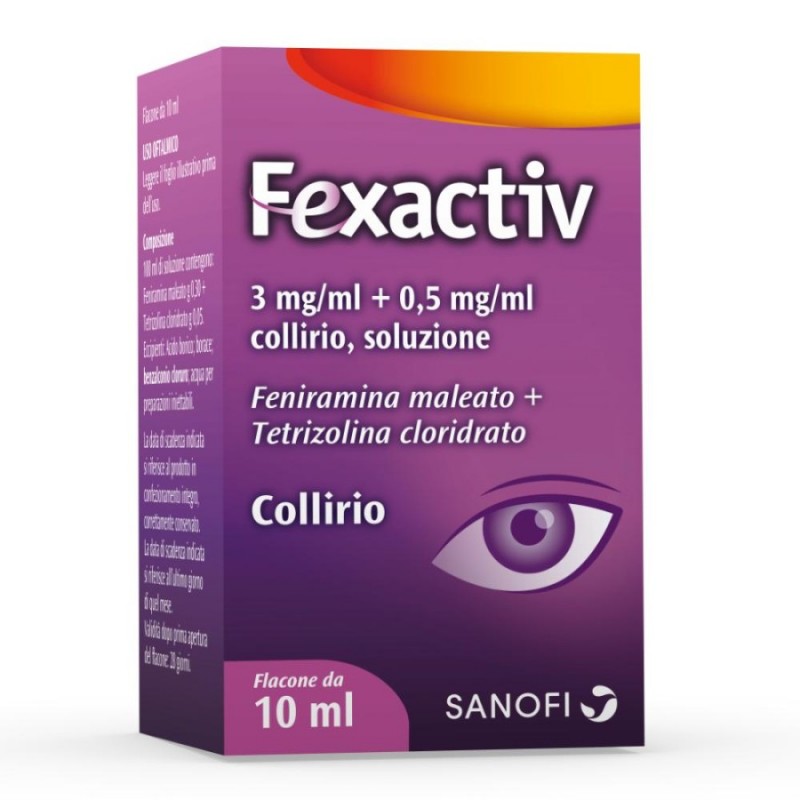 FEXACTIV - collirio 10 ml 3 mg/ml + 0,5 mg/ml