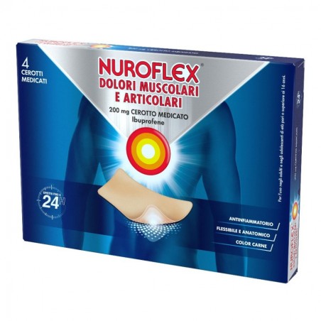 NUROFLEX DOLORI MUSCOLARI E ARTICOLARI - 4 cerotti medicati 200 mg