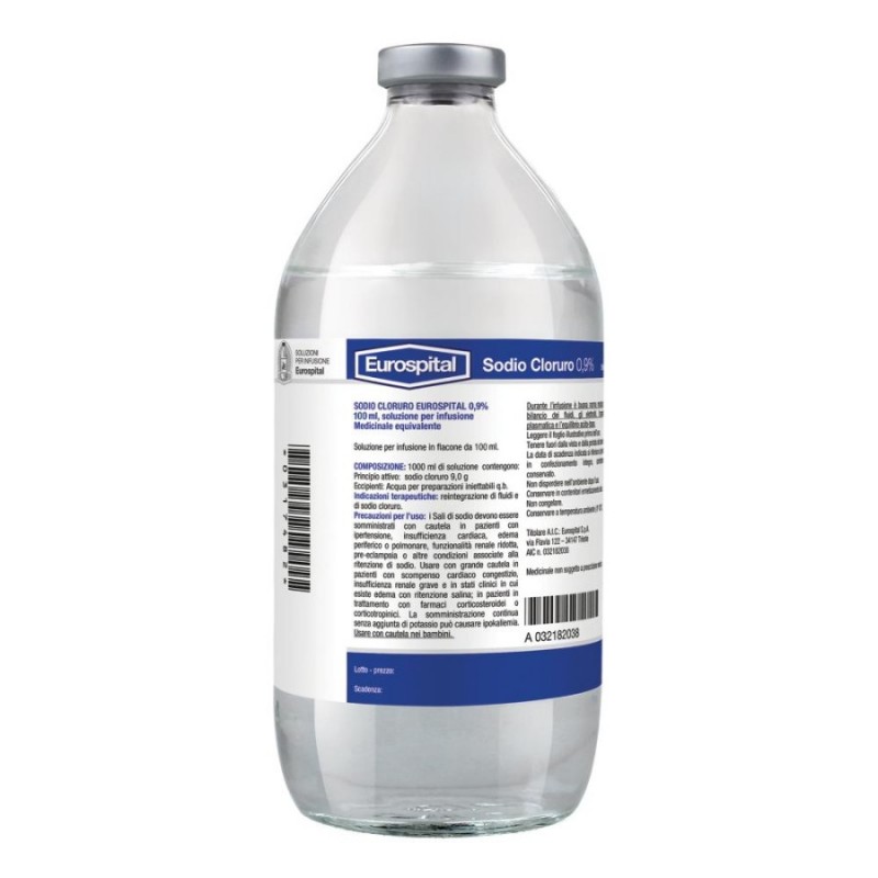 SODIO CLORURO (EUROSPITAL) - 1 flacone 100 ml 0,9%