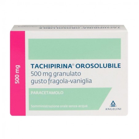 TACHIPIRINA OROSOLUBILE - 12 bust grat 500 mg gusto fragola evaniglia