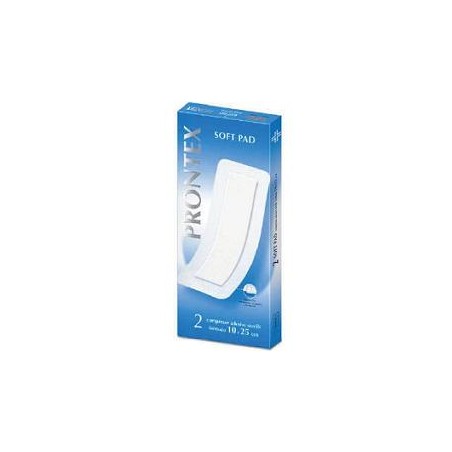 GARZA COMPRESSA PRONTEX SOFT PAD 10X25 CM 2 PEZZI