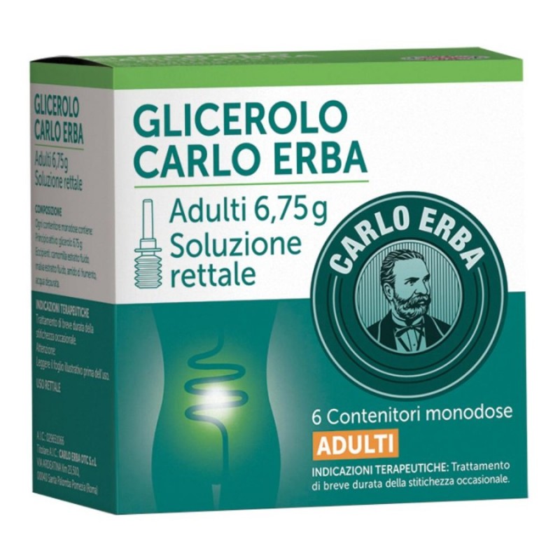 GLICEROLO (CARLO ERBA) - AD 6 microclismi 6,75 g